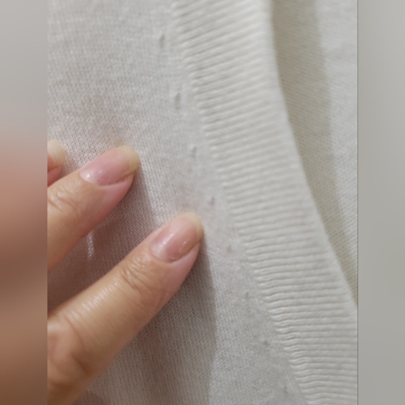 Banana Republic French Vanilla cotton long button down cardigan gold buttons SM - Picture 5 of 7